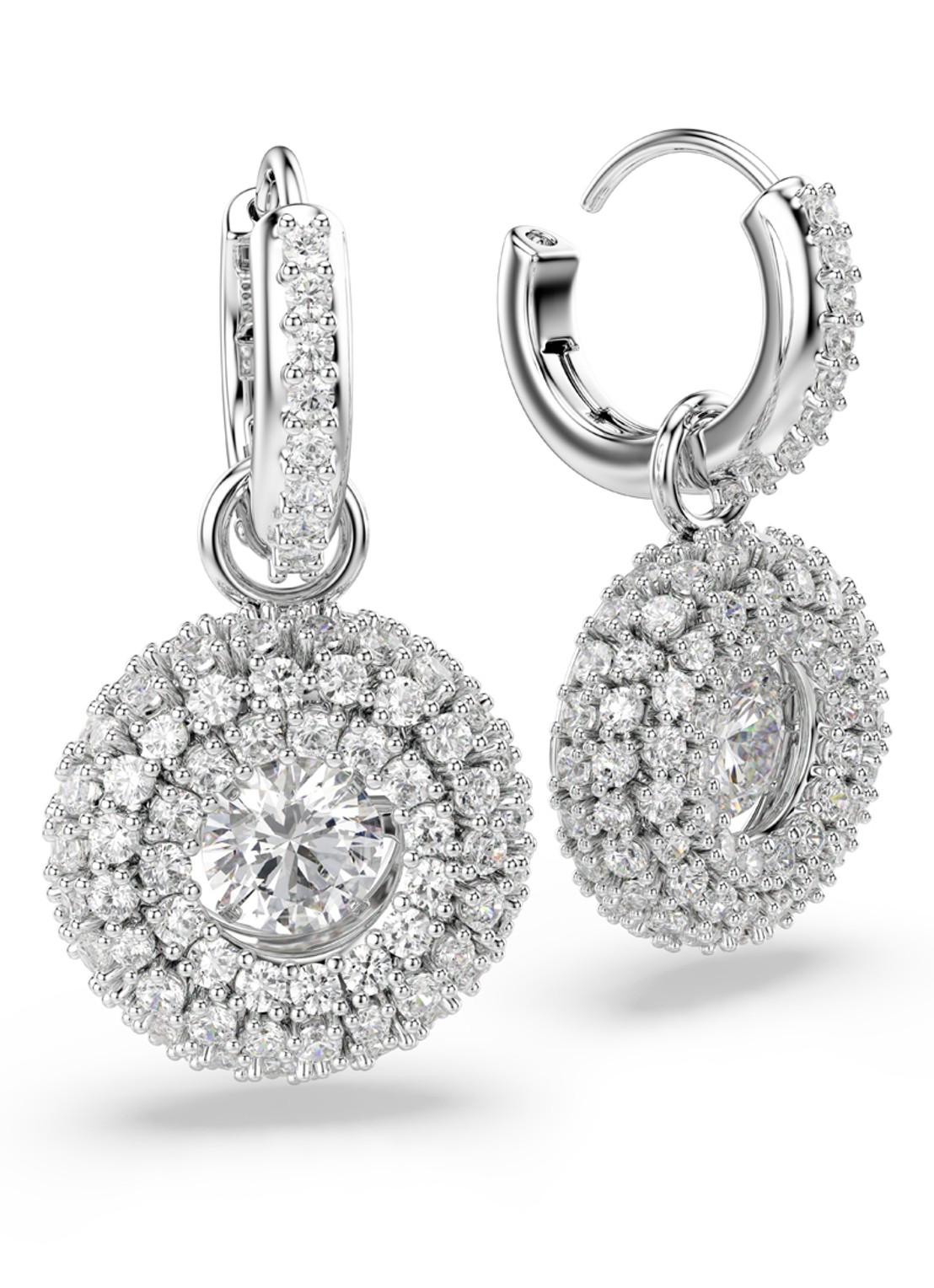 Swarovski Sublima oorringen met kristal - detail 3 zilver