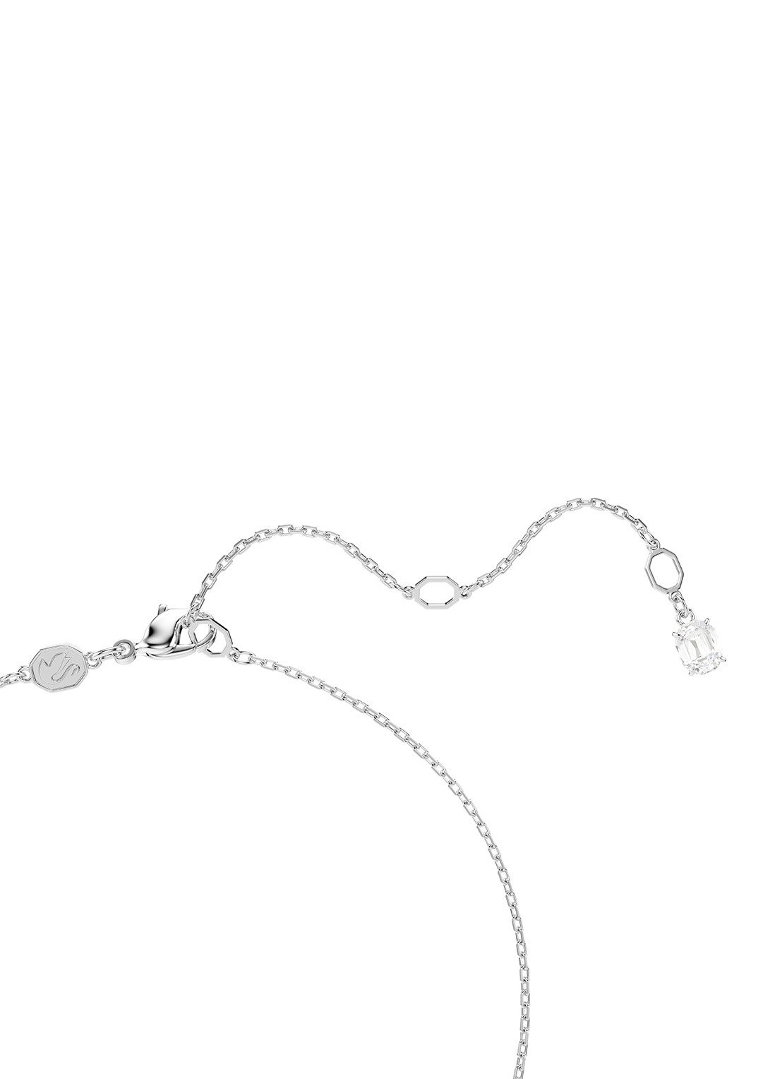 Swarovski Swan ketting met zirkonia - detail 5 zilver