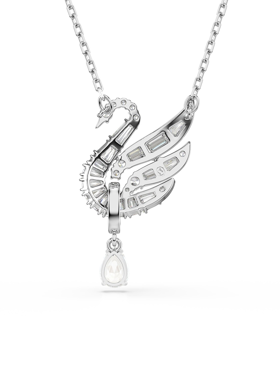Swarovski Swan ketting met zirkonia - detail 6 zilver