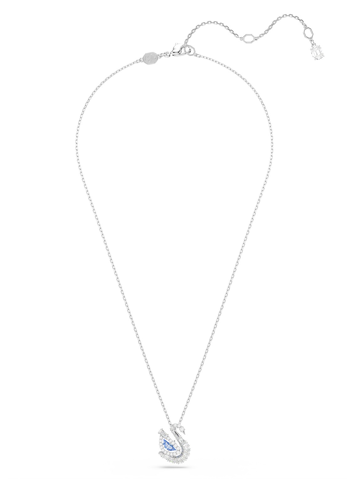 Swarovski Swan ketting met zirkonia - detail 3 zilver