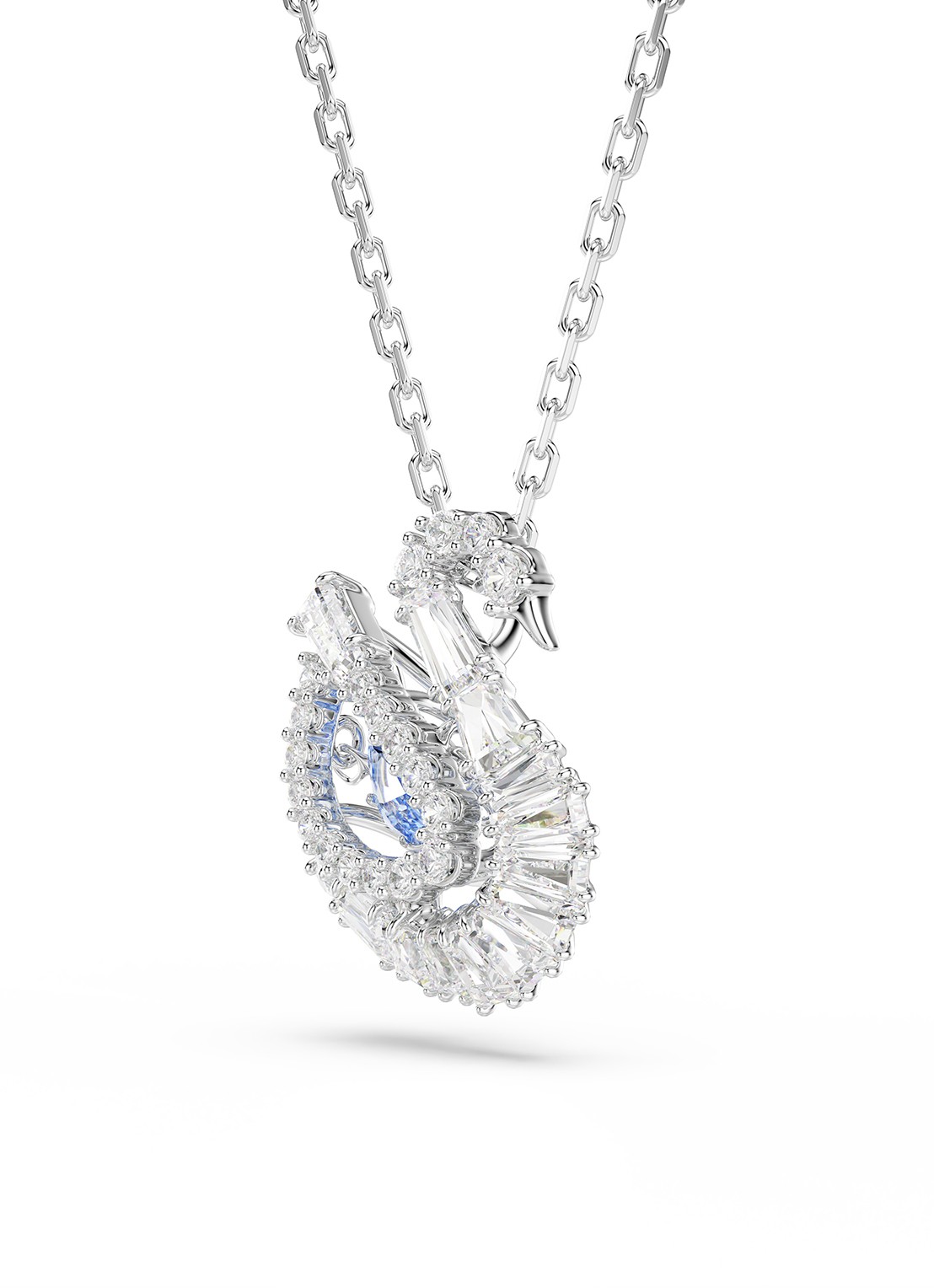 Swarovski Swan ketting met zirkonia - detail 4 zilver