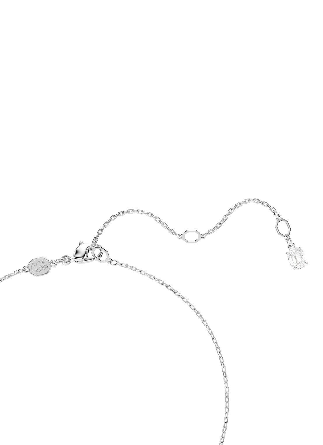 Swarovski Swan ketting met zirkonia - detail 5 zilver
