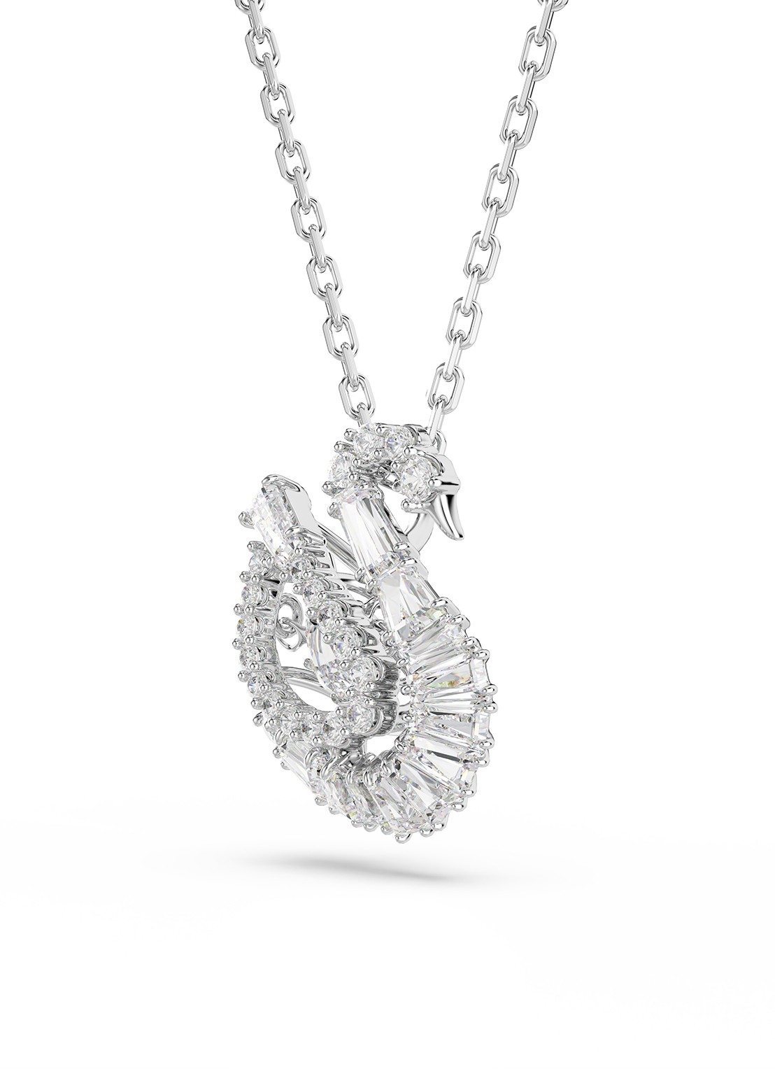 Swarovski Swan ketting met zirkonia - detail 2 zilver