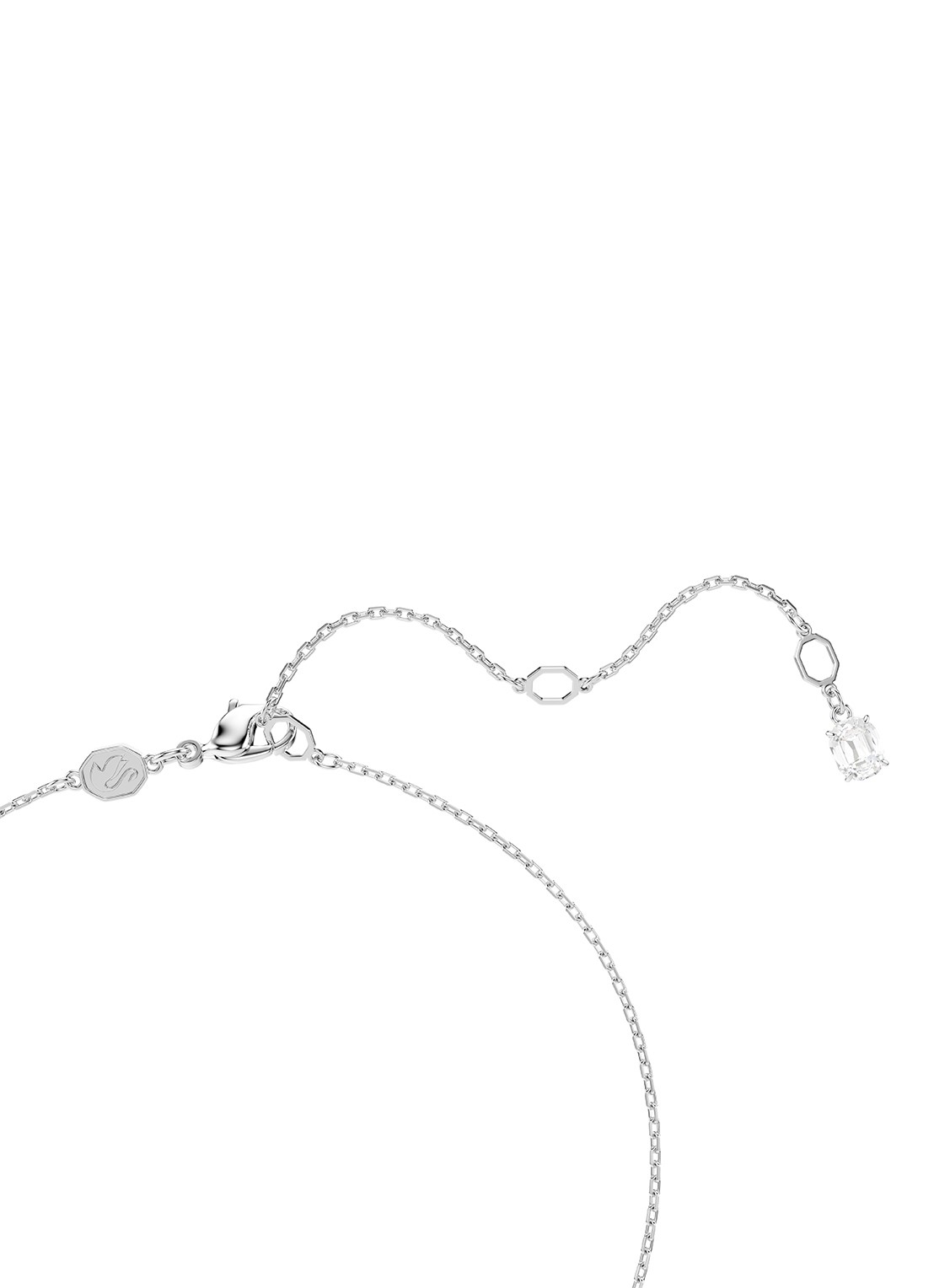 Swarovski Swan ketting met zirkonia - detail 3 zilver