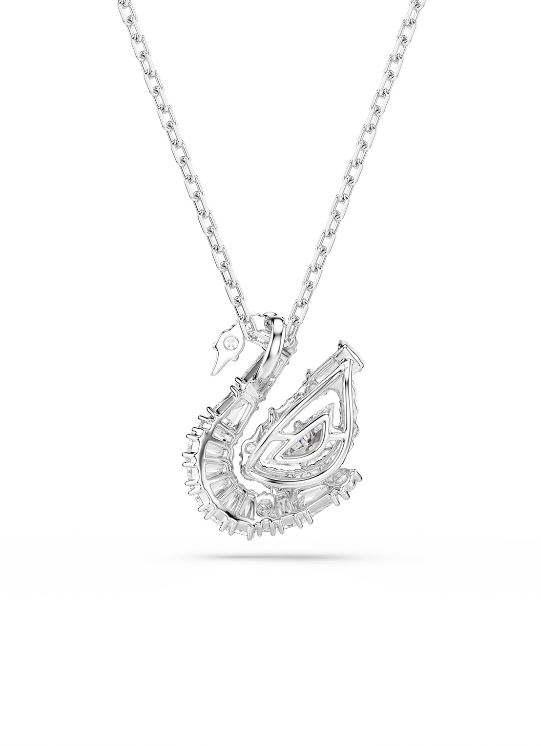Swarovski Swan ketting met zirkonia - detail 4 zilver
