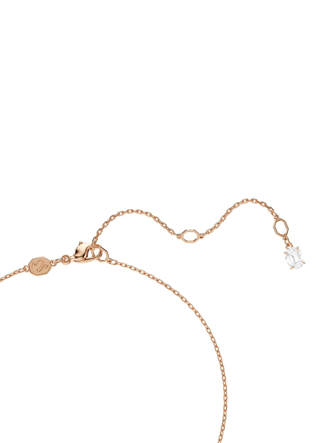 Swarovski Swan ketting met zirkonia - detail 5 roségoud