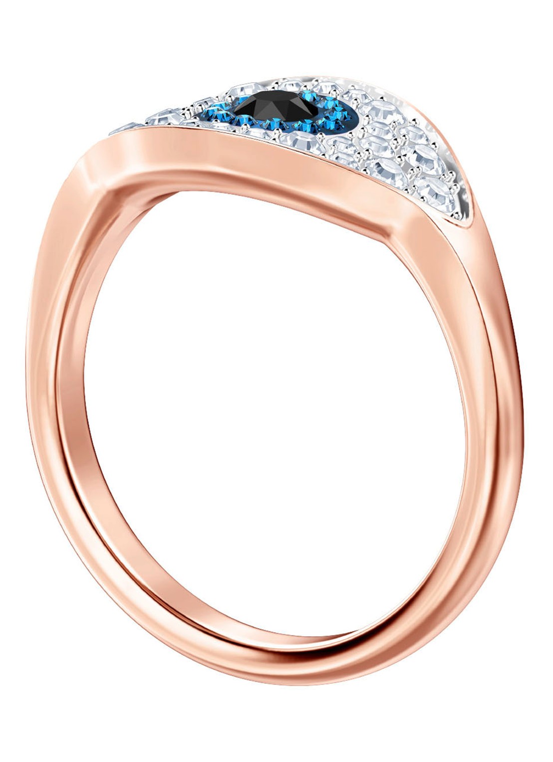 Swarovski Symbol ring met kristal - detail 2 roségoud