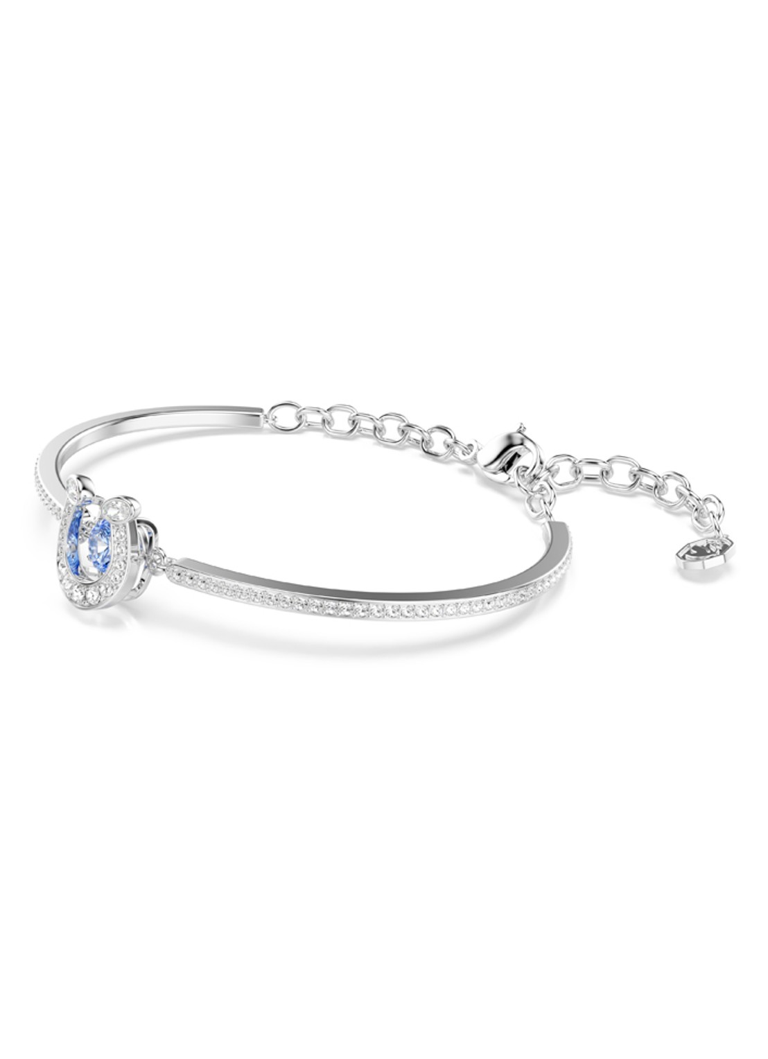 Swarovski Symbolica bangle met kristal M - detail 2 zilver