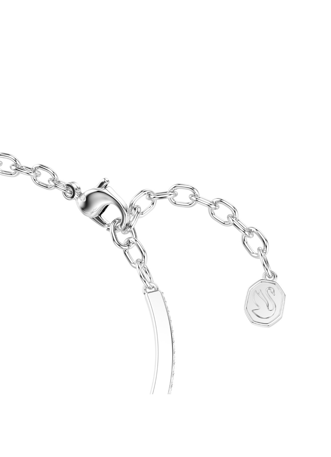 Swarovski Symbolica bangle met kristal M - detail 3 zilver