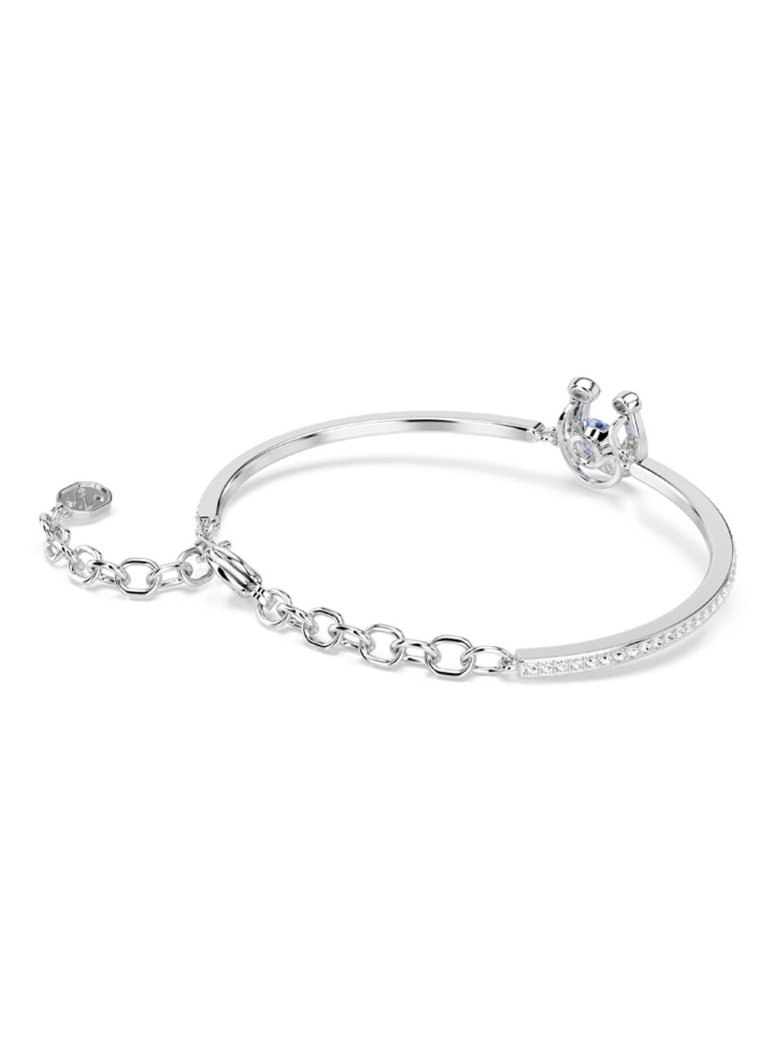 Swarovski Symbolica bangle met kristal M - detail 5 zilver