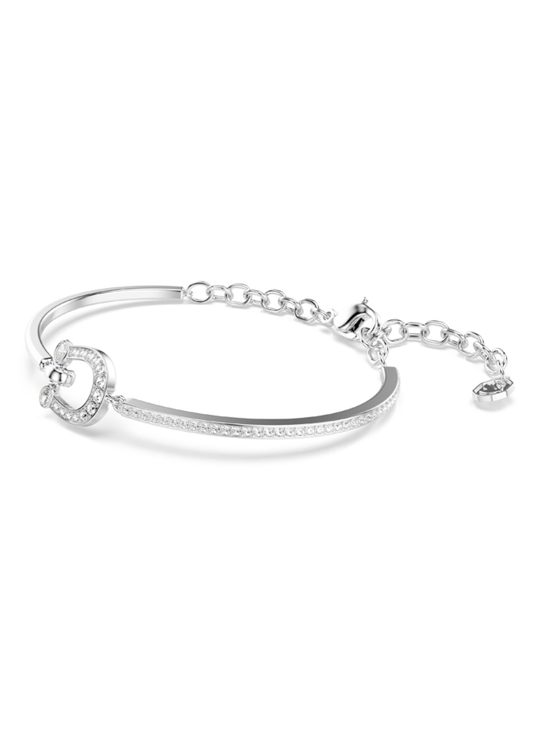 Swarovski Symbolica bangle met kristal - detail 2 zilver