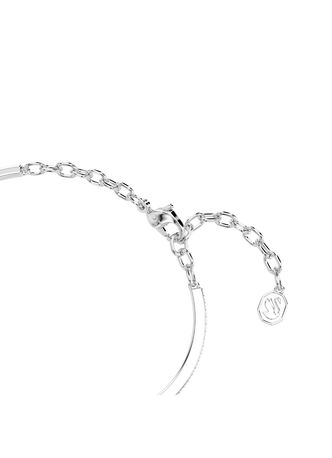 Swarovski Symbolica bangle met kristal - detail 3 zilver