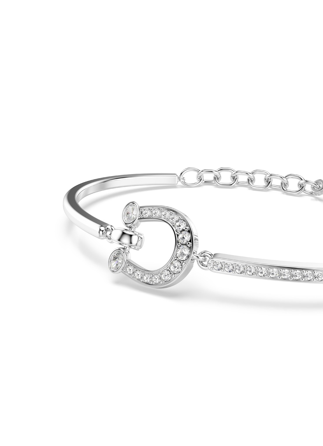 Swarovski Symbolica bangle met kristal - detail 4 zilver