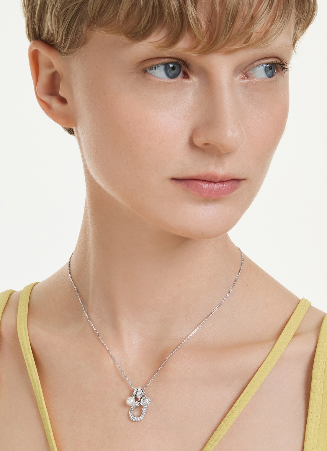 Swarovski Symbolica ketting met kristal - detail 6 zilver