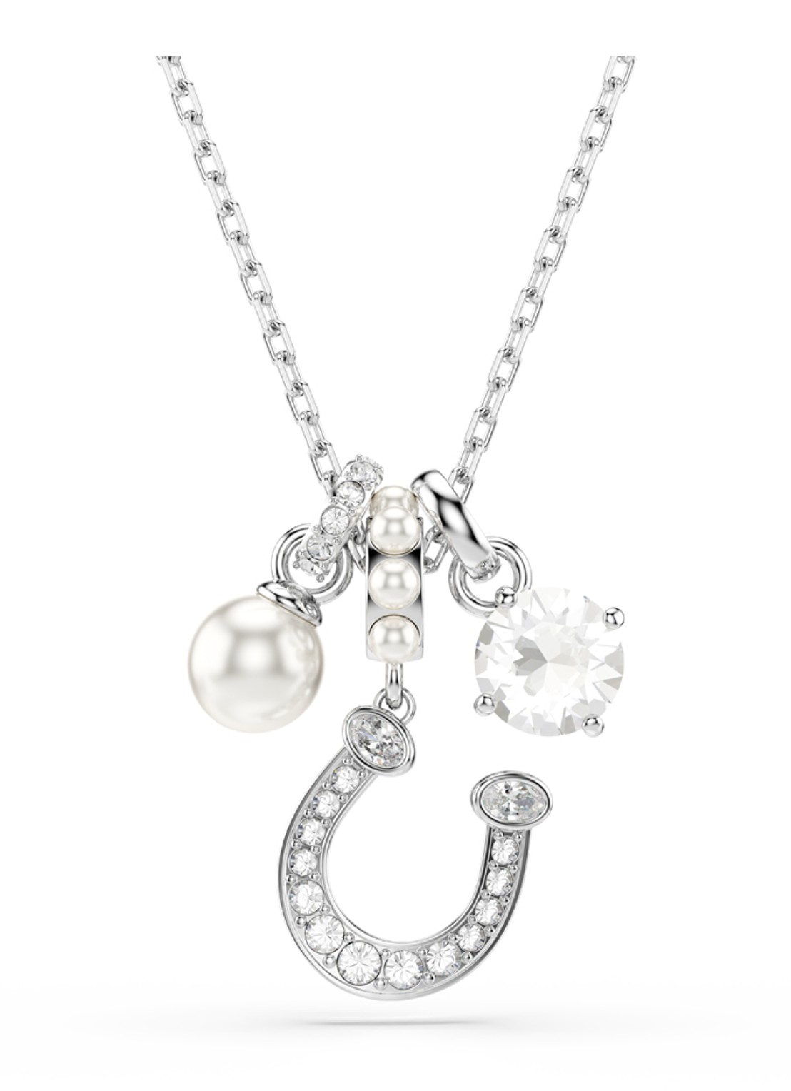 Swarovski Symbolica ketting met kristal - voorkant zilver