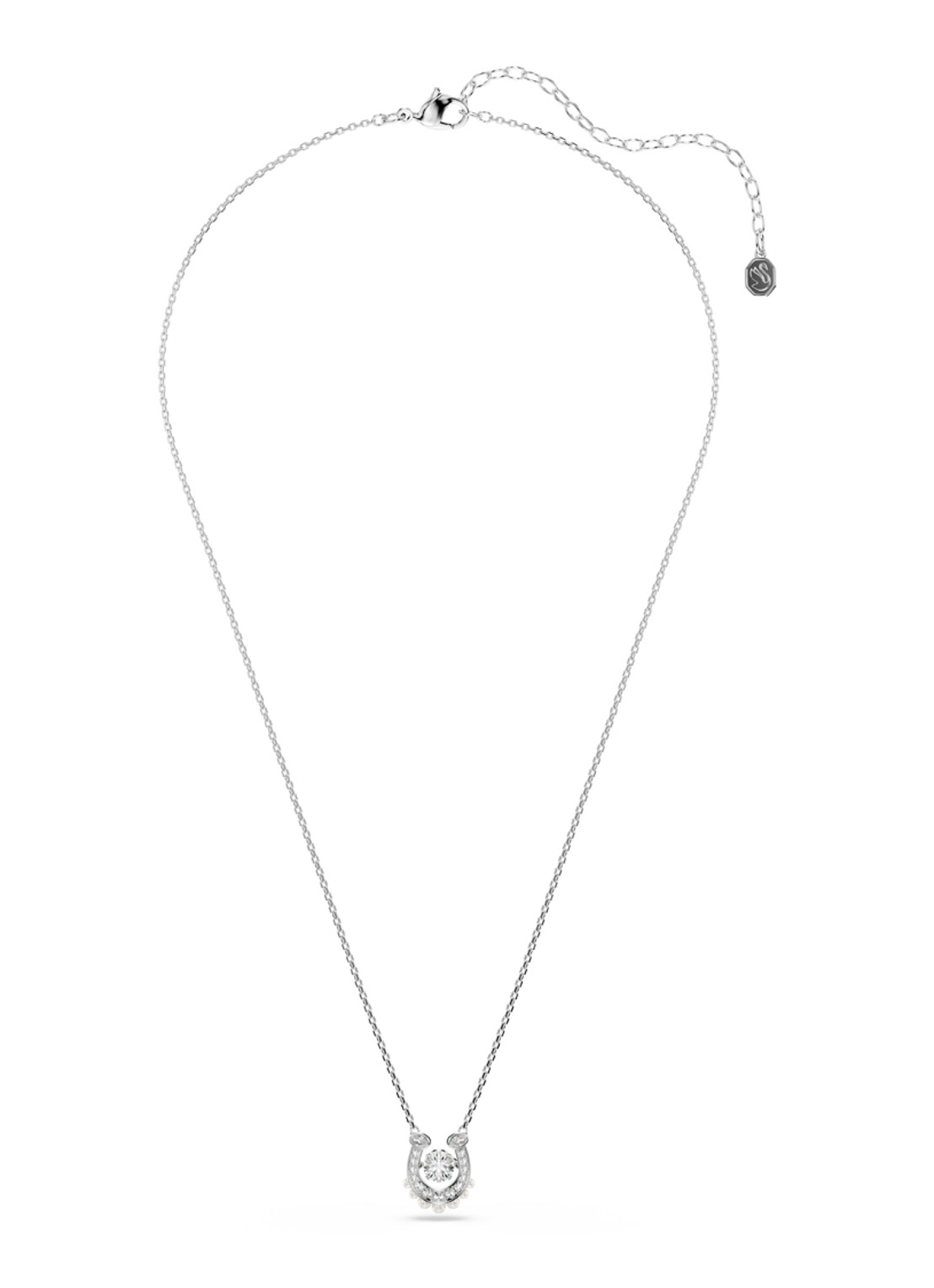 Swarovski Symbolica ketting met kristal - detail zilver