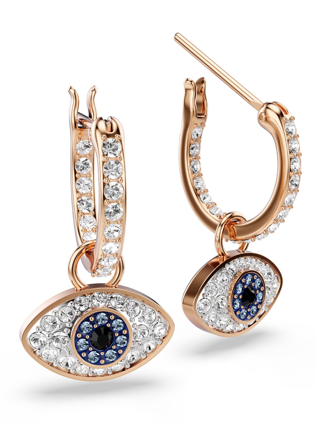 Swarovski Symbolica oorhangers met kristal - detail 2 roségoud