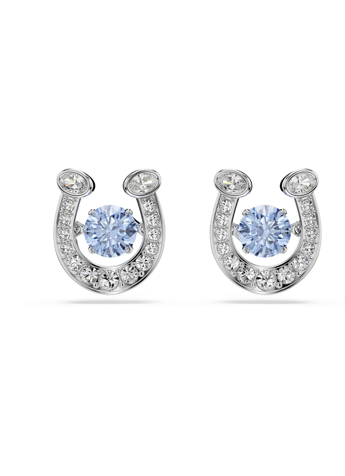 Swarovski Symbolica oorstekers met kristal - voorkant 5 zilver