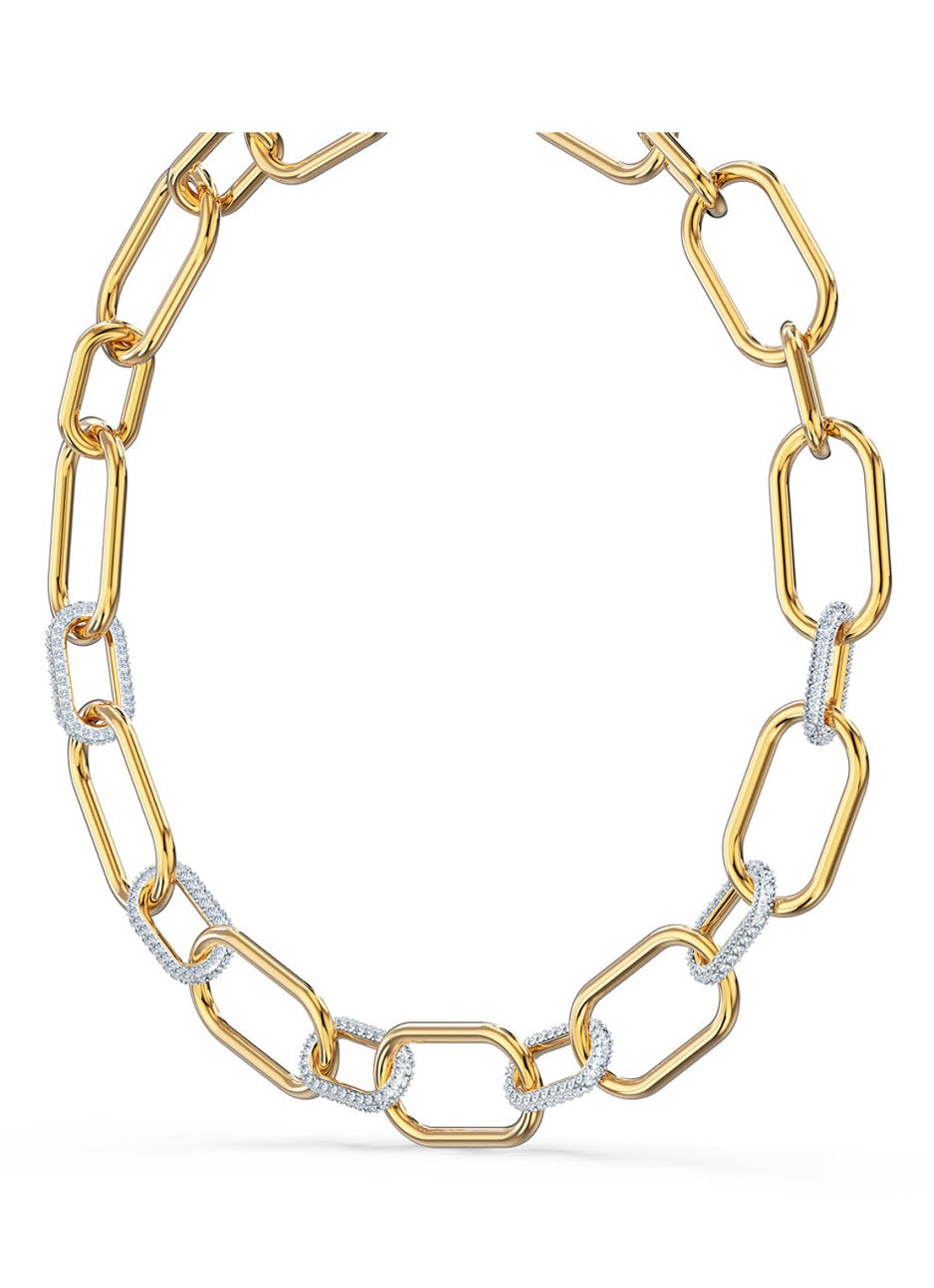 Swarovski Time schakelketting met kristal - detail 3 geelgoud