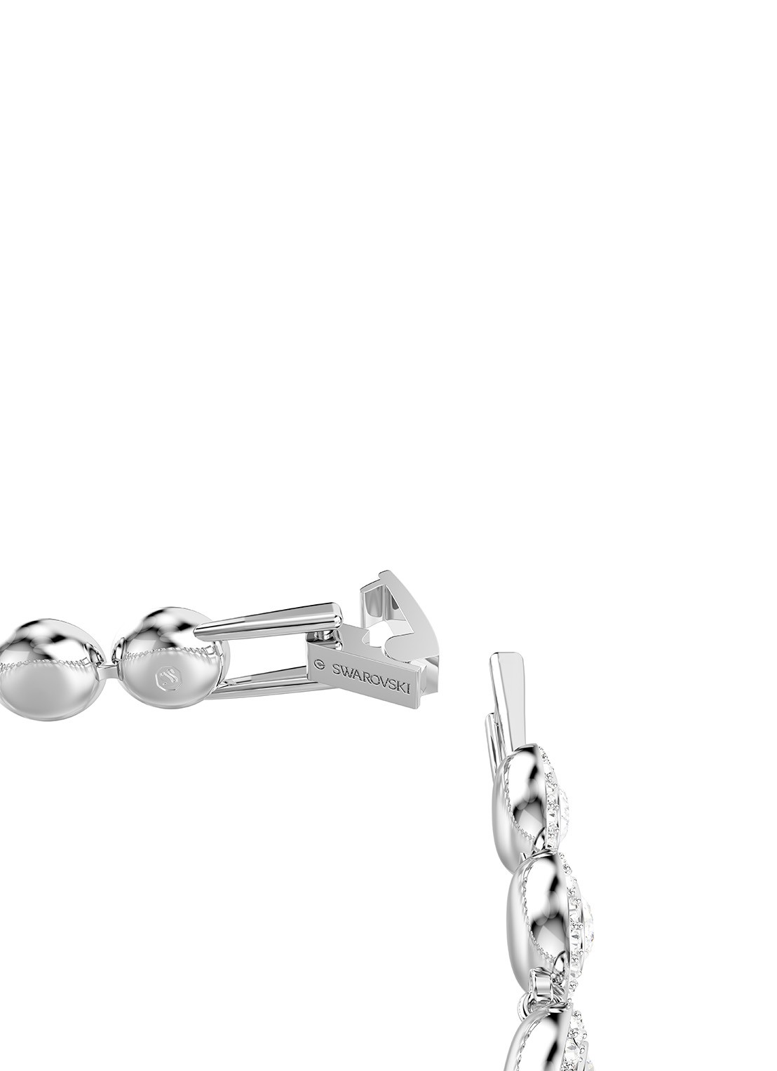 Swarovski Una armband met kristal M - detail 3 zilver