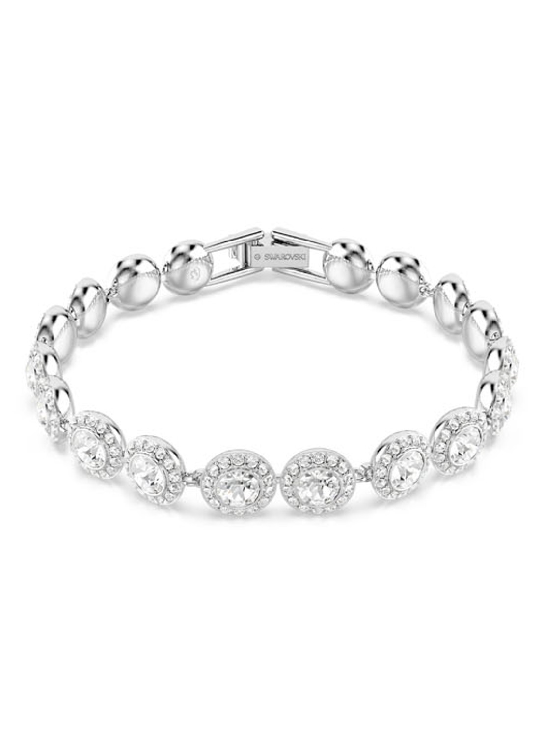 Swarovski Una armband met kristal M - voorkant zilver