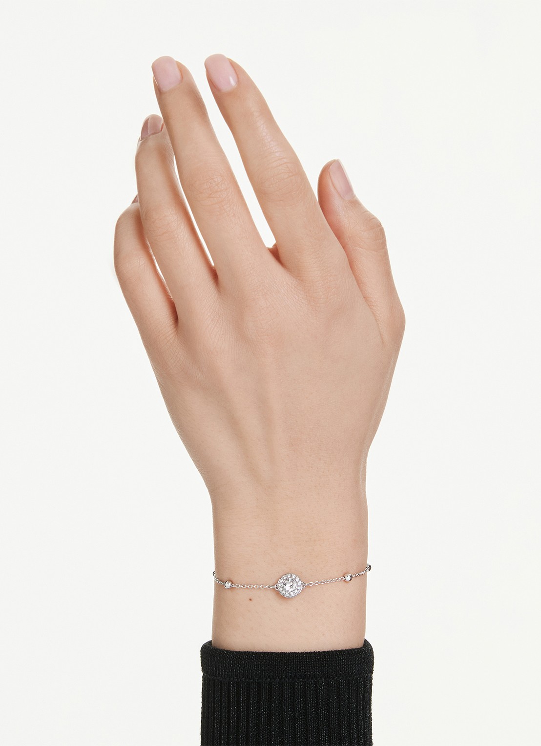 Swarovski Una armband met kristal M - voorkant 2 zilver