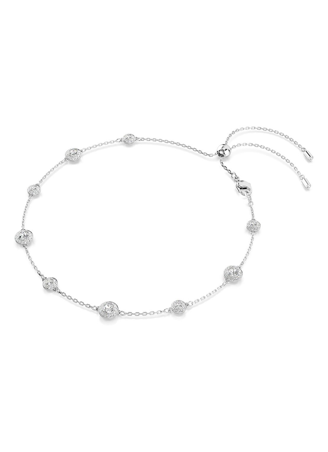 Swarovski Una ketting met kristal - detail 4 zilver