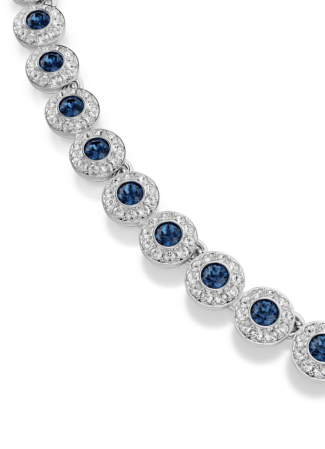 Swarovski Una ketting met kristal - detail 5 zilver