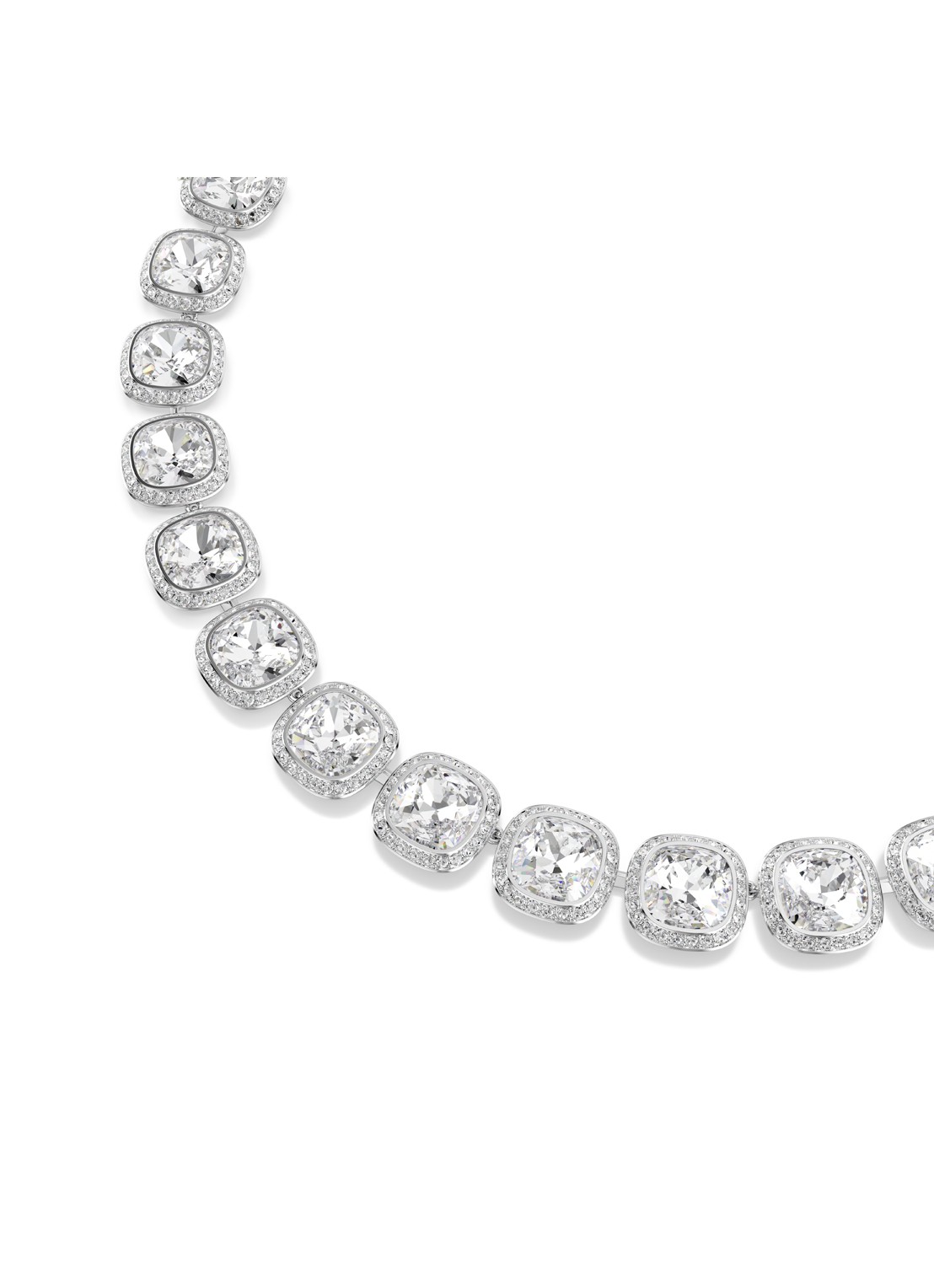 Swarovski Una ketting met kristal  - detail 2 zilver