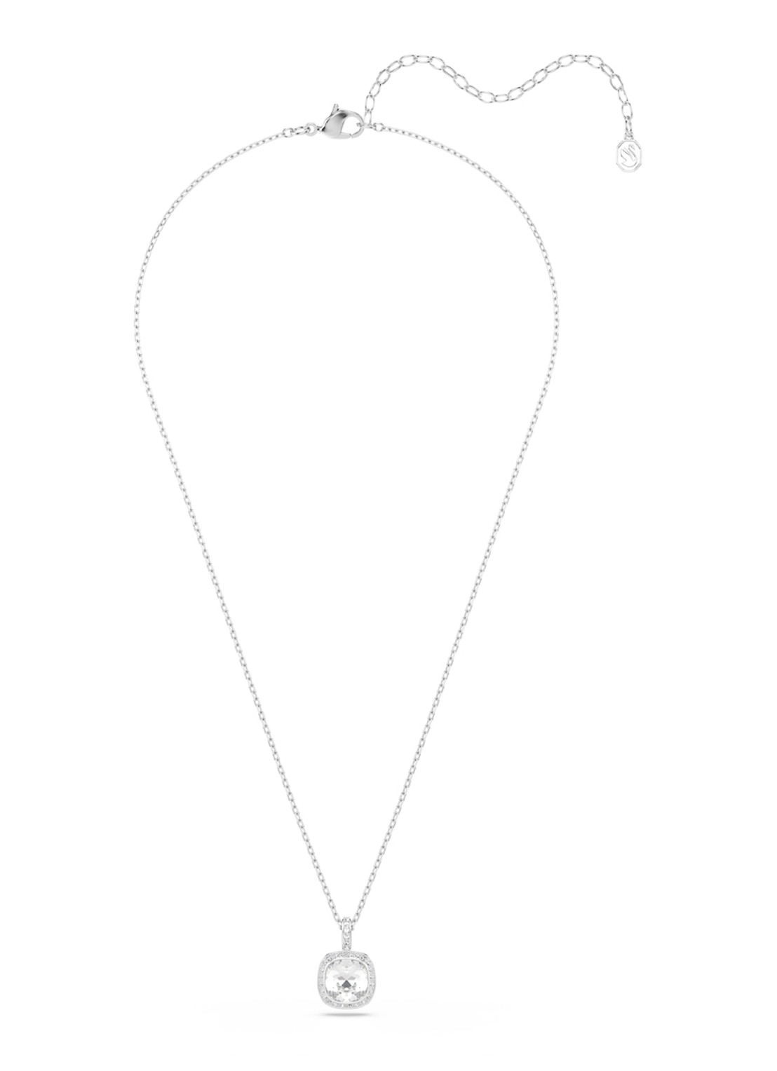 Swarovski Una ketting met kristal - detail 2 zilver