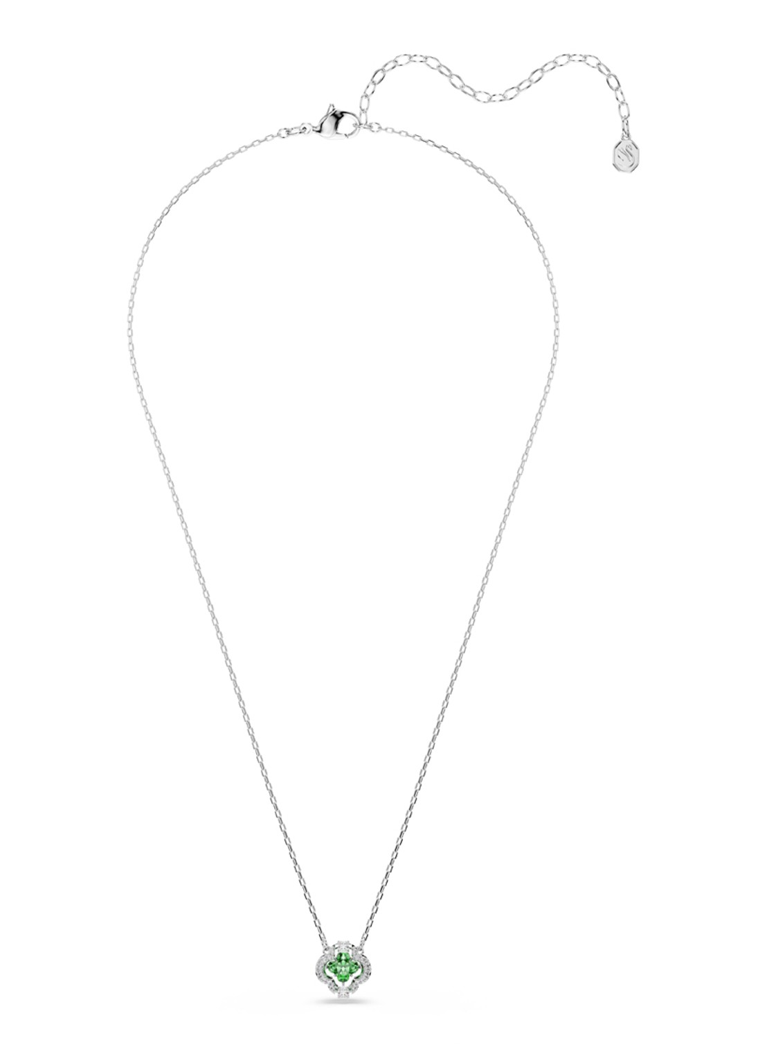 Swarovski Una ketting met kristal - detail zilver