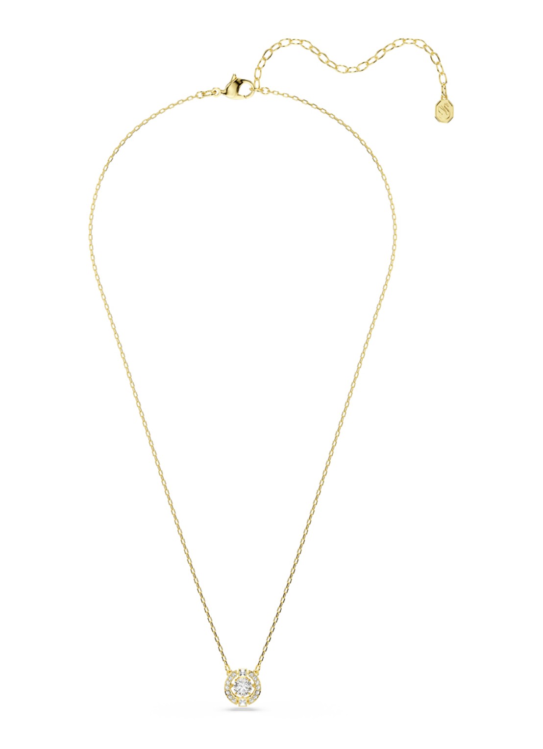 Swarovski Una ketting met kristal - detail 2 goud