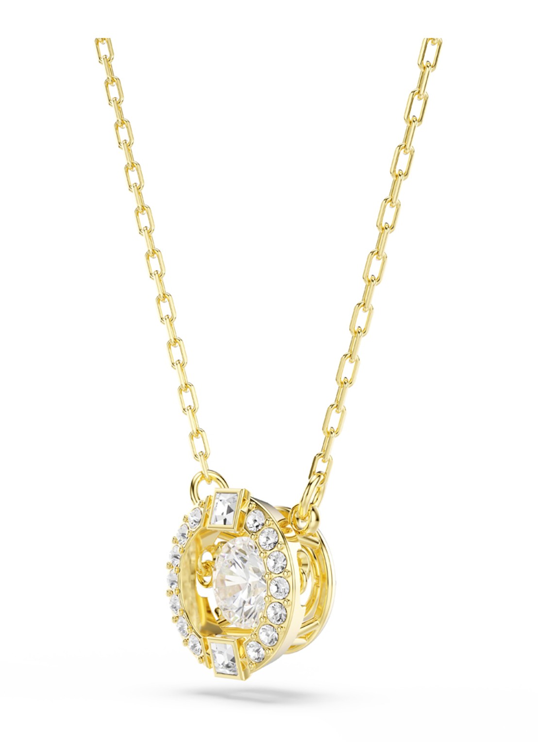 Swarovski Una ketting met kristal - detail 3 goud