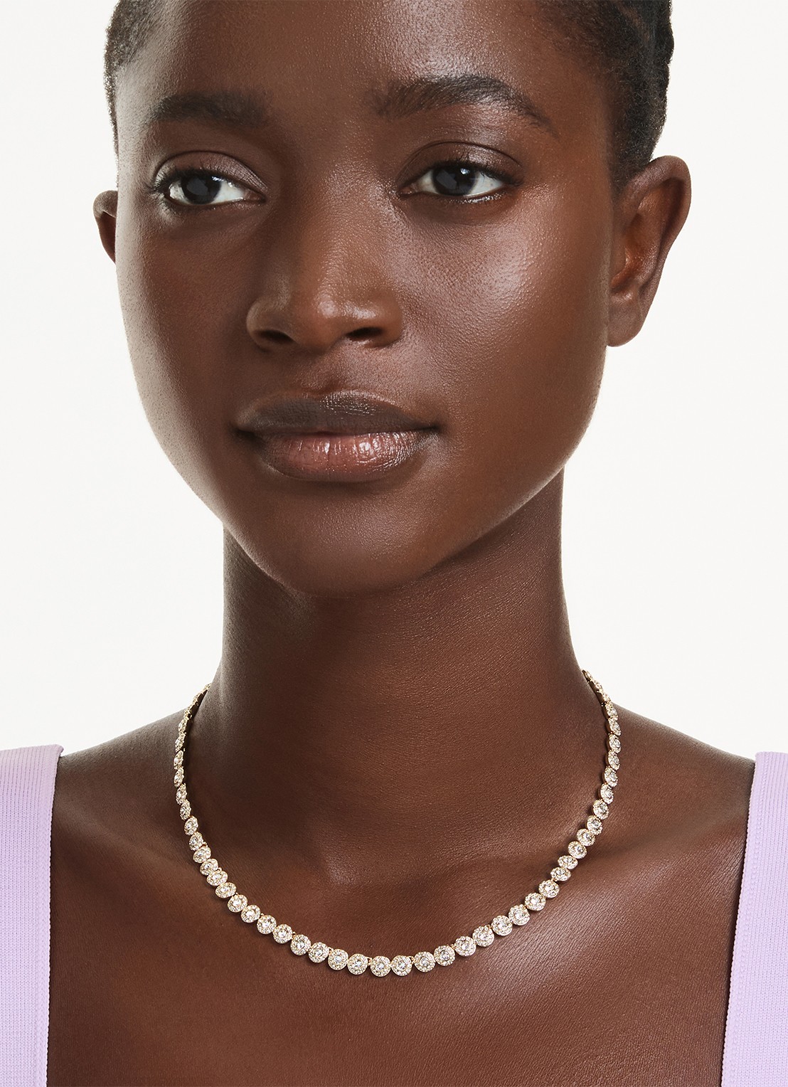 Swarovski Una ketting verguld - detail 5 goud