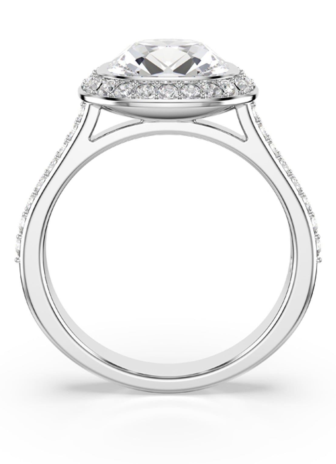 Swarovski Una ring met kristal 50 - detail 3 zilver