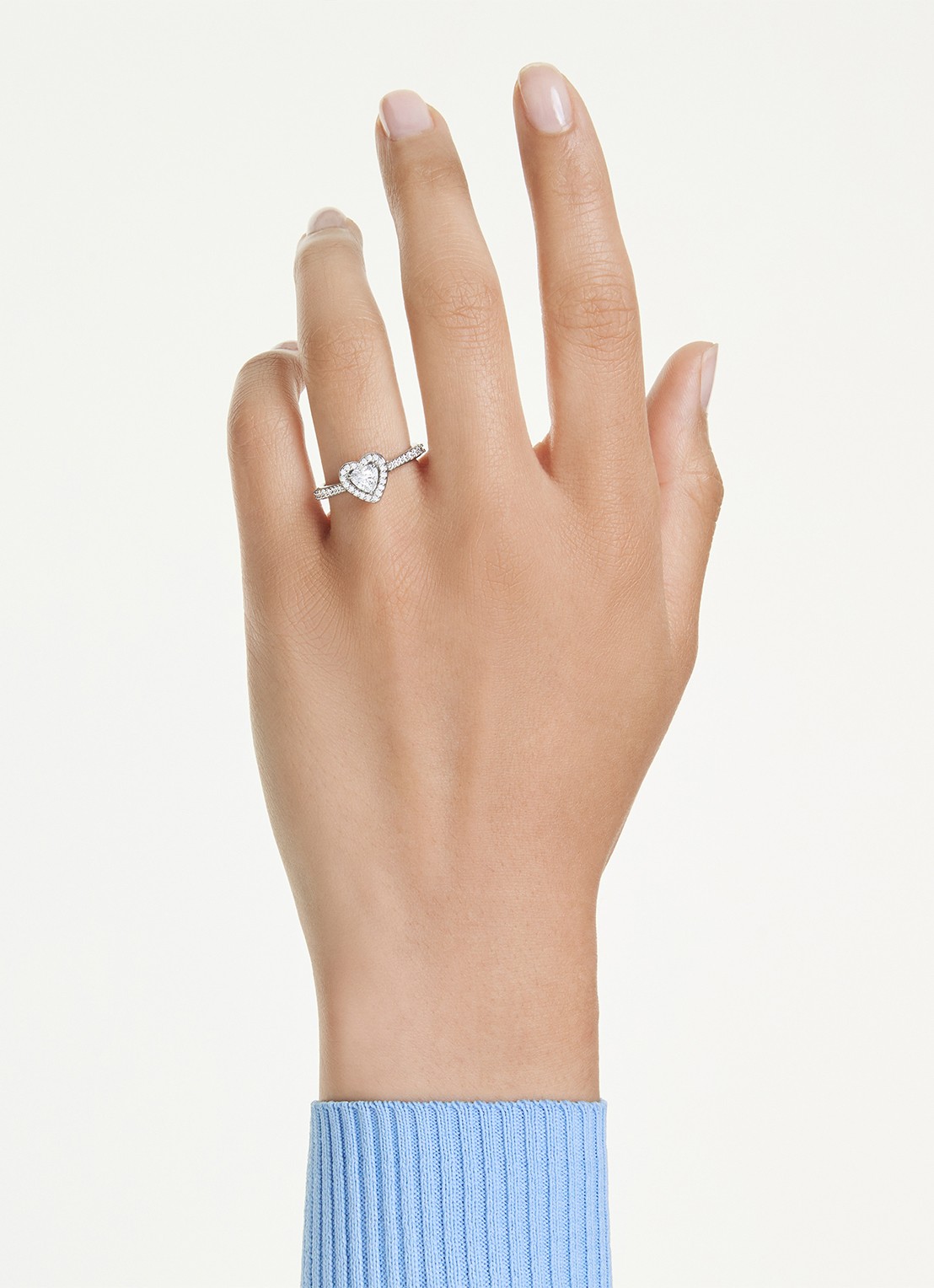 Swarovski Una ring met kristal 52 - detail 3 zilver