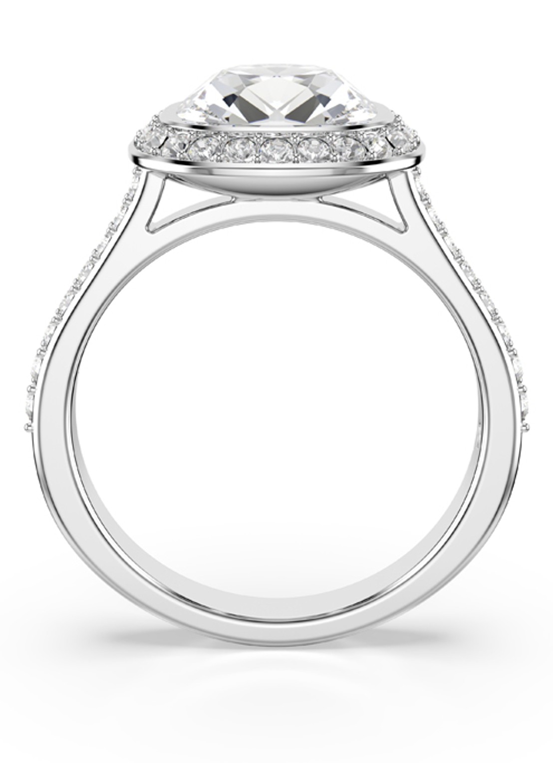 Swarovski Una ring met kristal 52 - detail 2 zilver