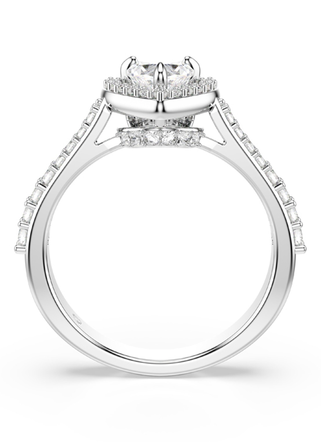 Swarovski Una ring met kristal 58 - detail 2 zilver