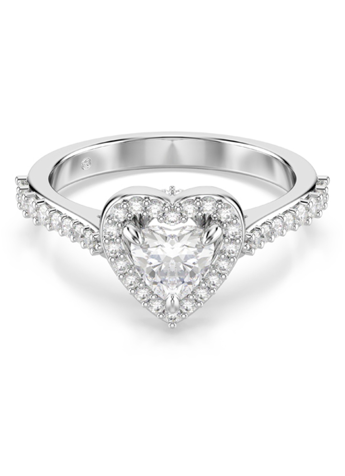 Swarovski Una ring met kristal 60 - voorkant 5 zilver