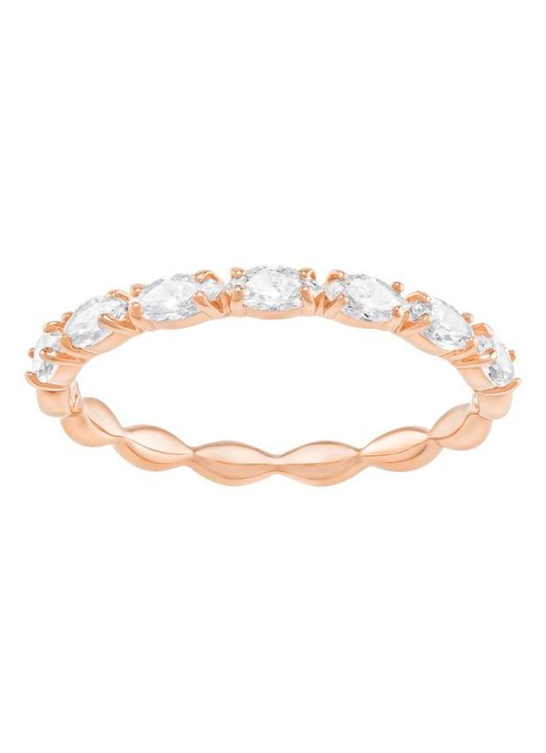 Swarovski Vittore ring met kristal - voorkant roségoud