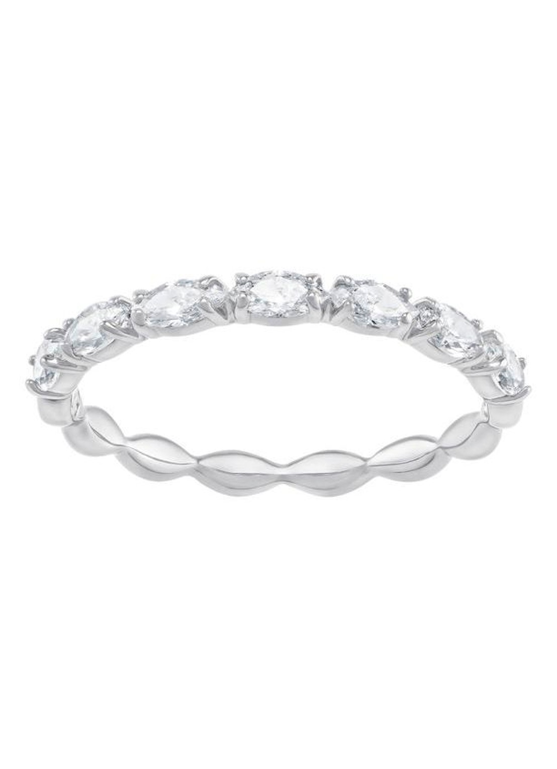 Swarovski Vittore ring met kristal - voorkant zilver
