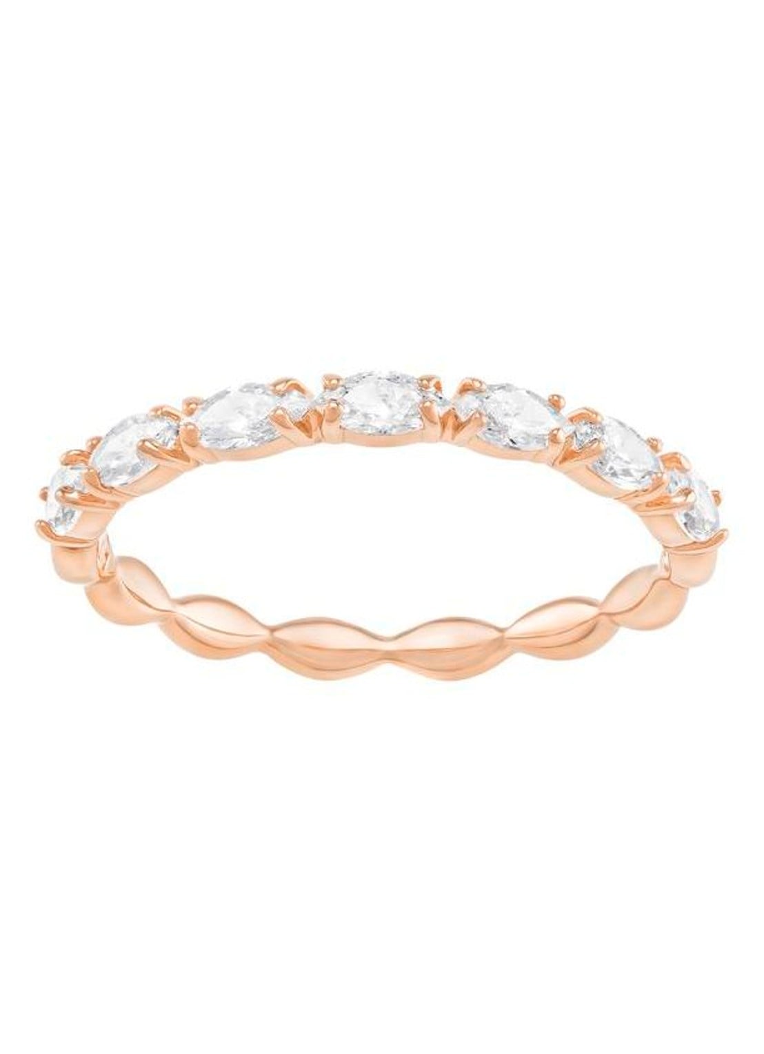 Swarovski Vittore ring met kristal - voorkant roségoud