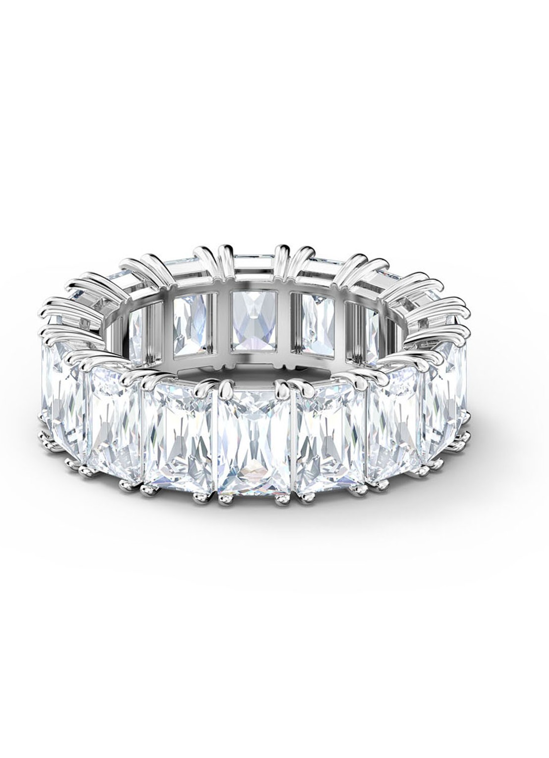Swarovski Vittore ring met kristal - voorkant zilver