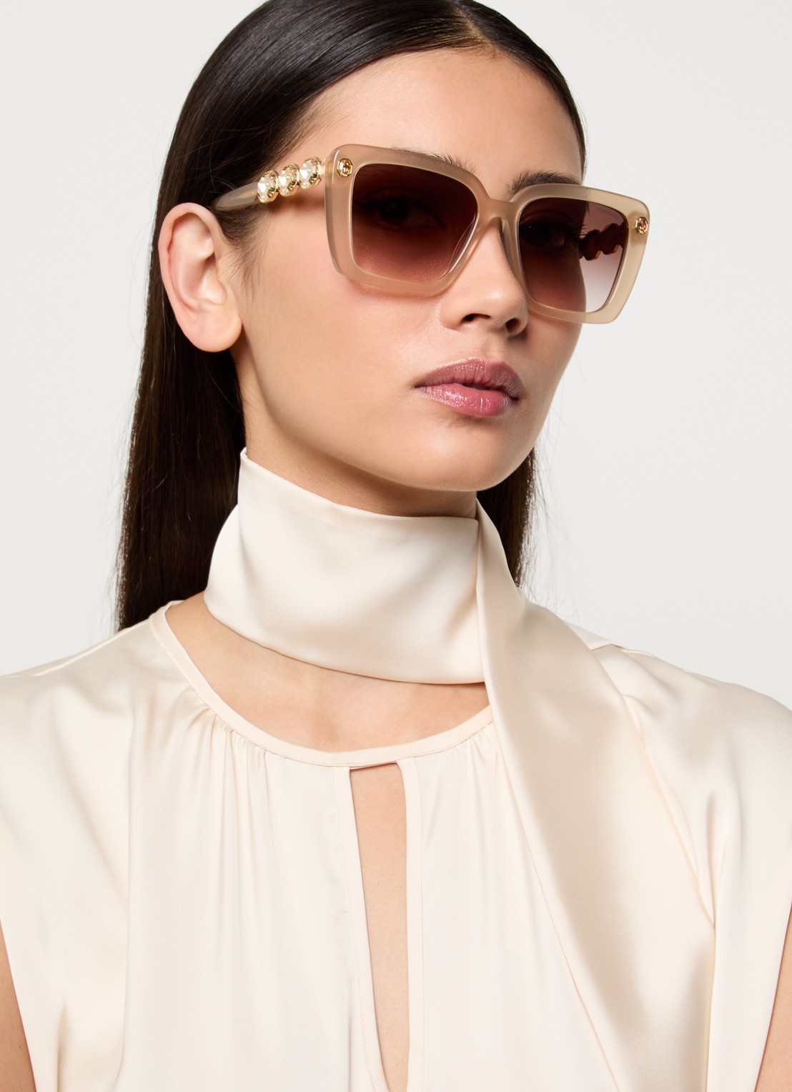 Swarovski Wayfarer zonnebril SK6032 - voorkant 2 beige