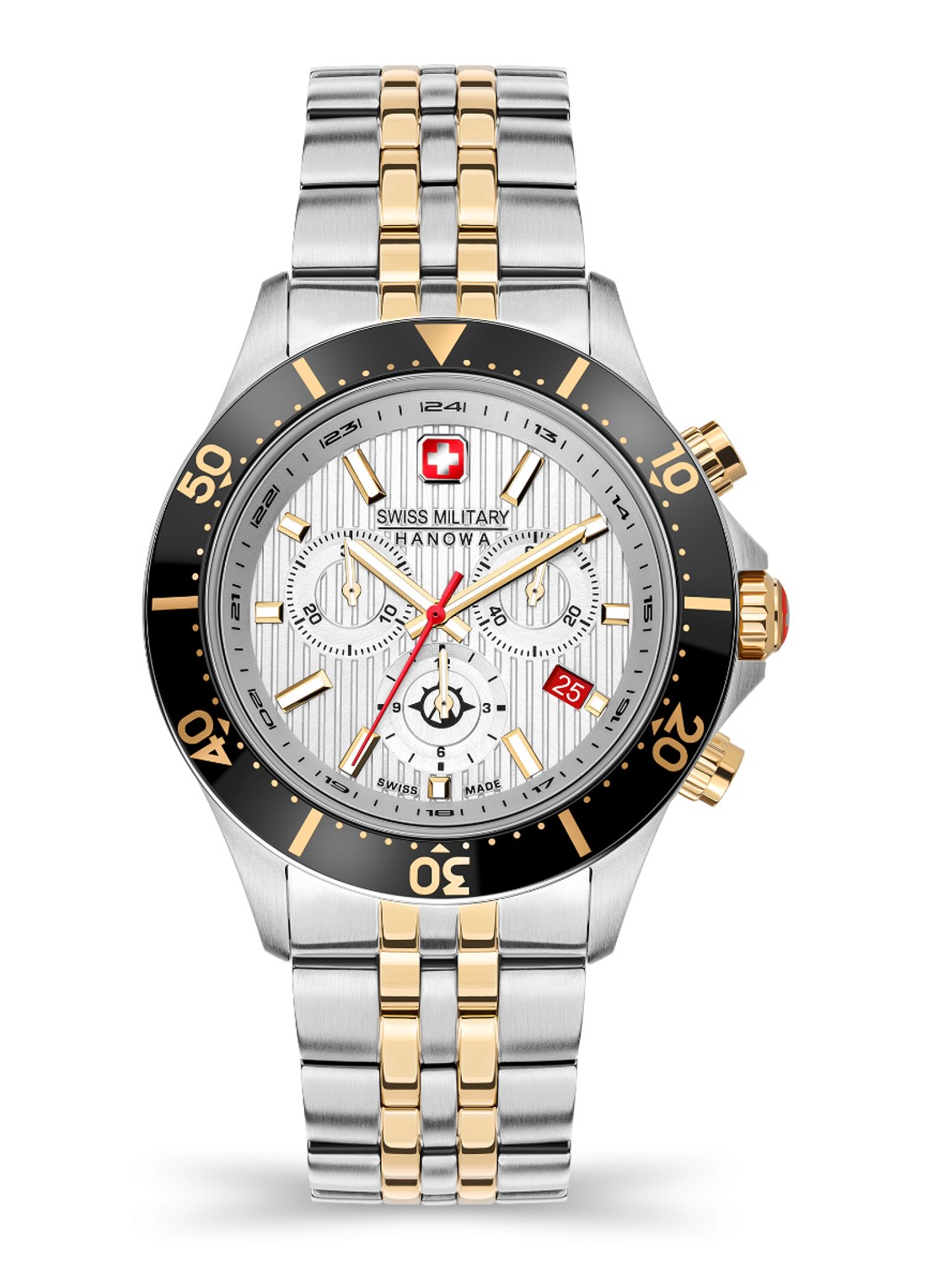 Swiss Military Hanowa Flagship X Chrono horloge SMWGI2100760 - voorkant zilver
