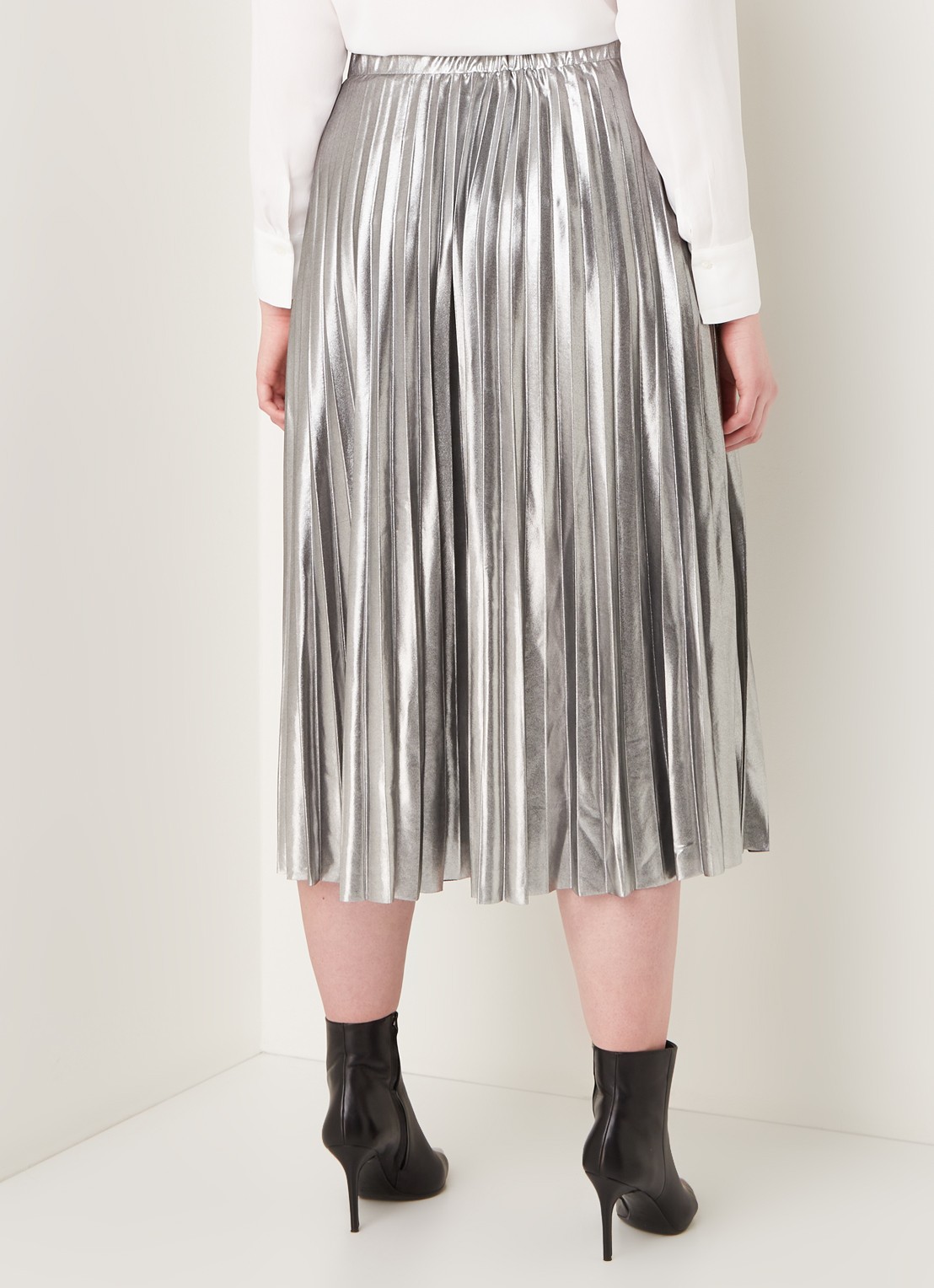Taifun Midirok met plissé en metallic finish - achterkant 4 zilver
