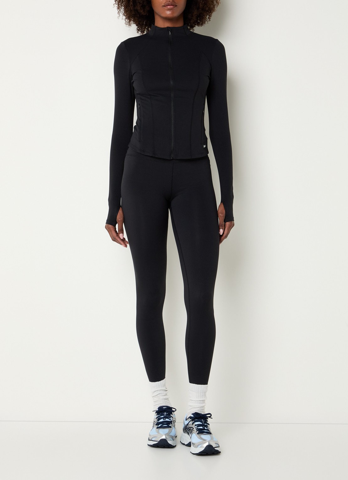 TALA Dayflex high waist skinny fit trainingslegging met logo - voorkant 5 zwart