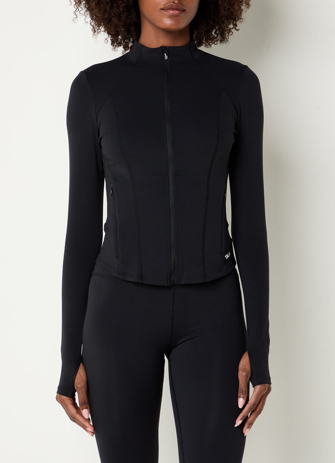 TALA Dayflex sweatvest met ritszakken - detail zwart