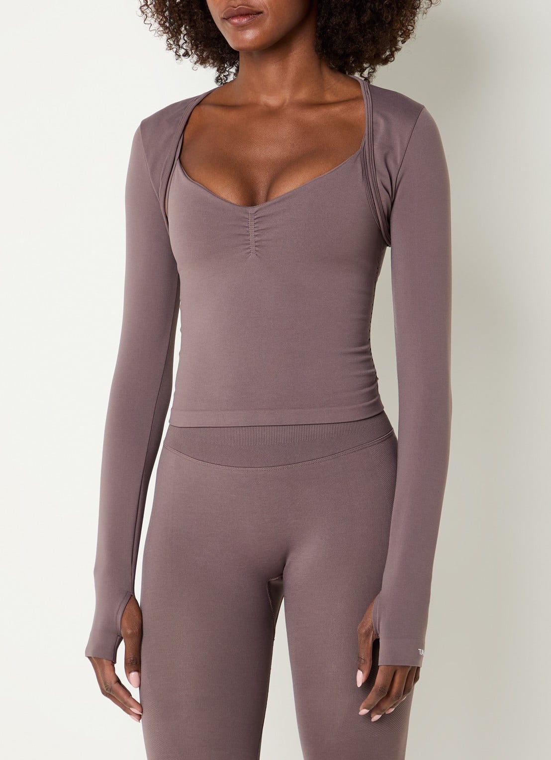 TALA Sculpt Seamless cropped bolero - detail lichtbruin
