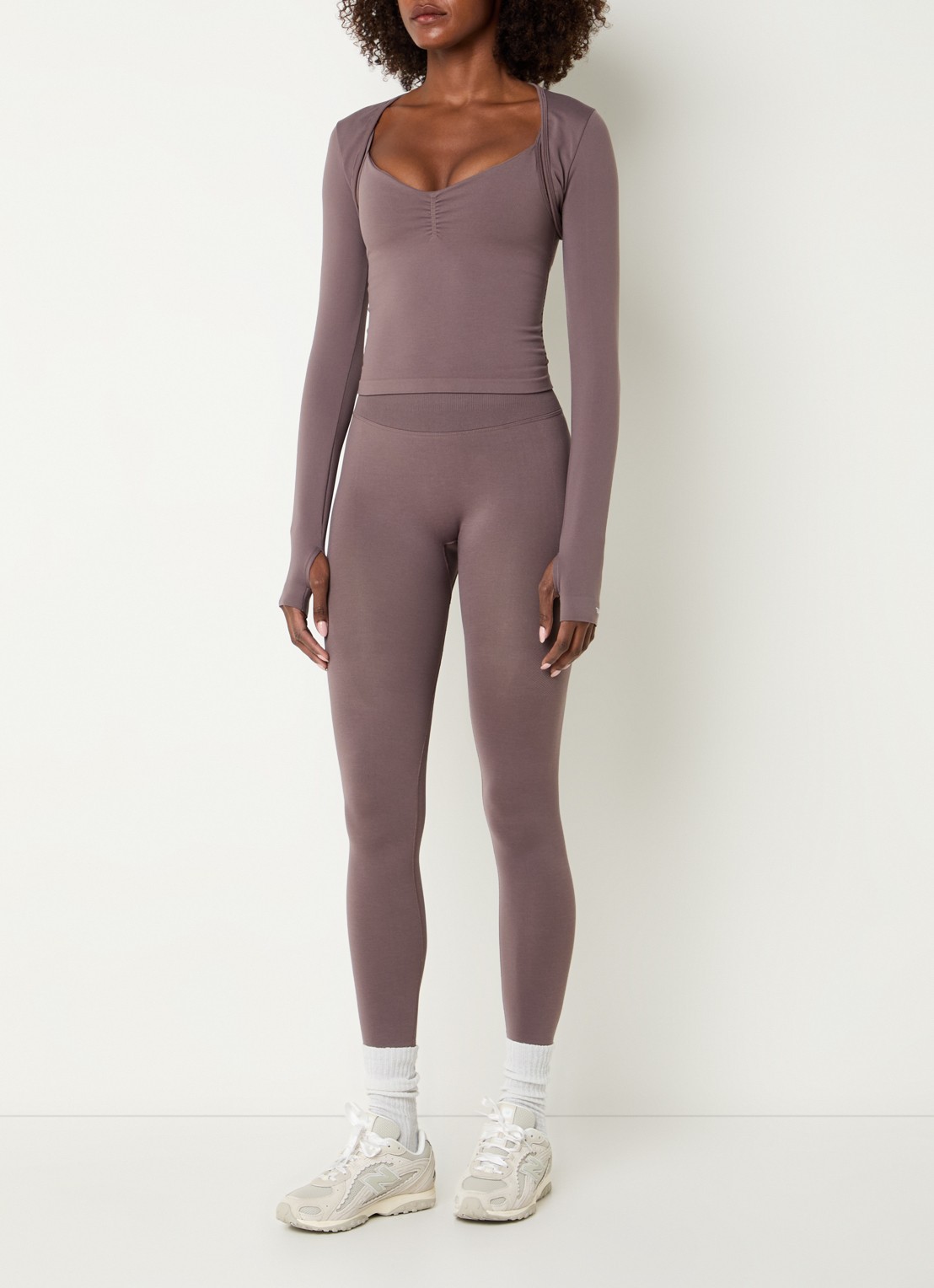 TALA Sculpt Seamless cropped bolero - voorkant 4 lichtbruin